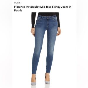 DL1961 florence mid rise instasculpt skinny in color pacific